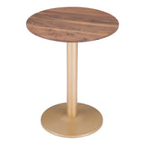 Alto Bistro Table Brown & Gold Dining Tables LOOMLAN By Zuo Modern