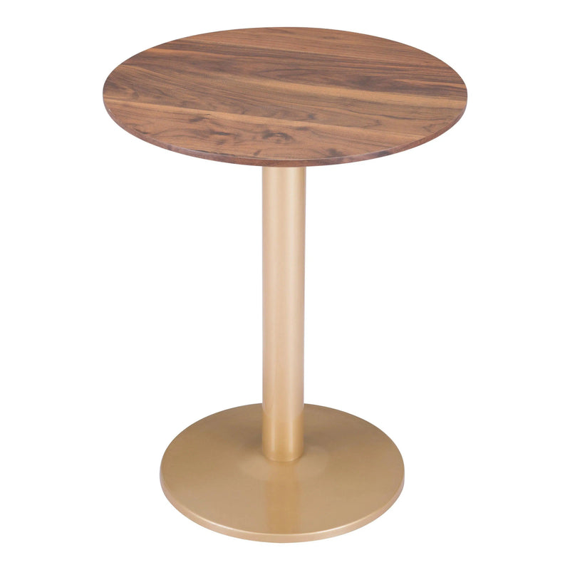 Alto Bistro Table Brown & Gold Dining Tables LOOMLAN By Zuo Modern