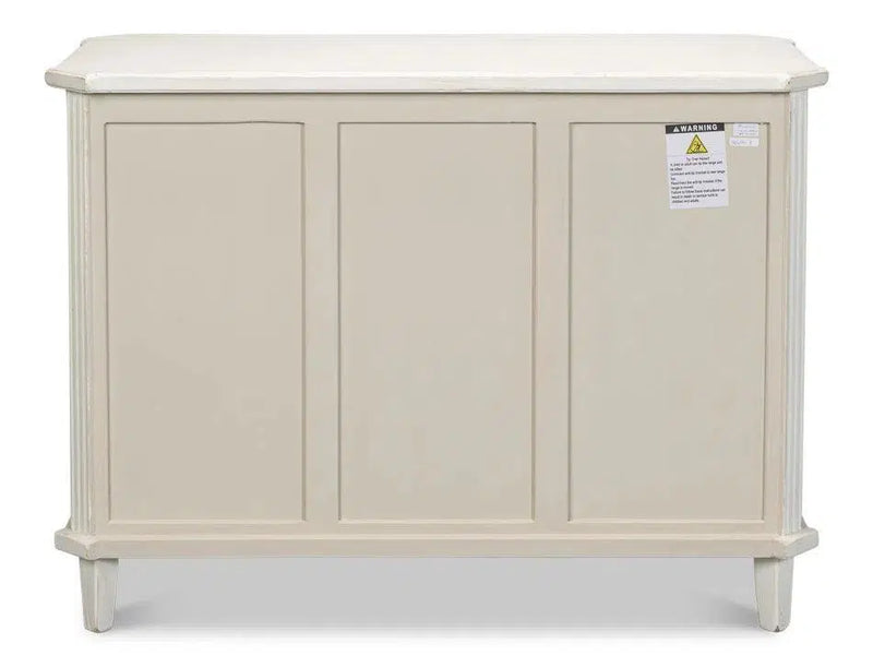 Altus Commode Antique White Three Drawers Chest Chests LOOMLAN By Sarreid