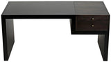 Alvaro Desk, Black Steel with Ebony Walnut Home Office Desks LOOMLAN By Noir