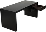 Alvaro Desk, Black Steel with Ebony Walnut Home Office Desks LOOMLAN By Noir