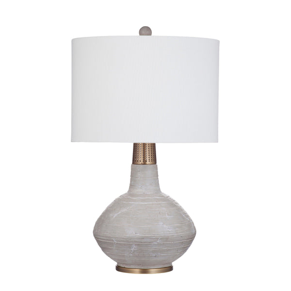 Alyssa Concrete and Metal Grey Table Lamp Table Lamps LOOMLAN By Bassett Mirror
