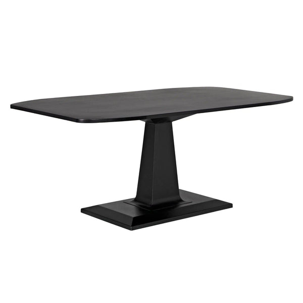 Amboss Black Steel Rectangle Dining Table Dining Tables LOOMLAN By Noir