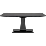 Amboss Black Steel Rectangle Dining Table Dining Tables LOOMLAN By Noir