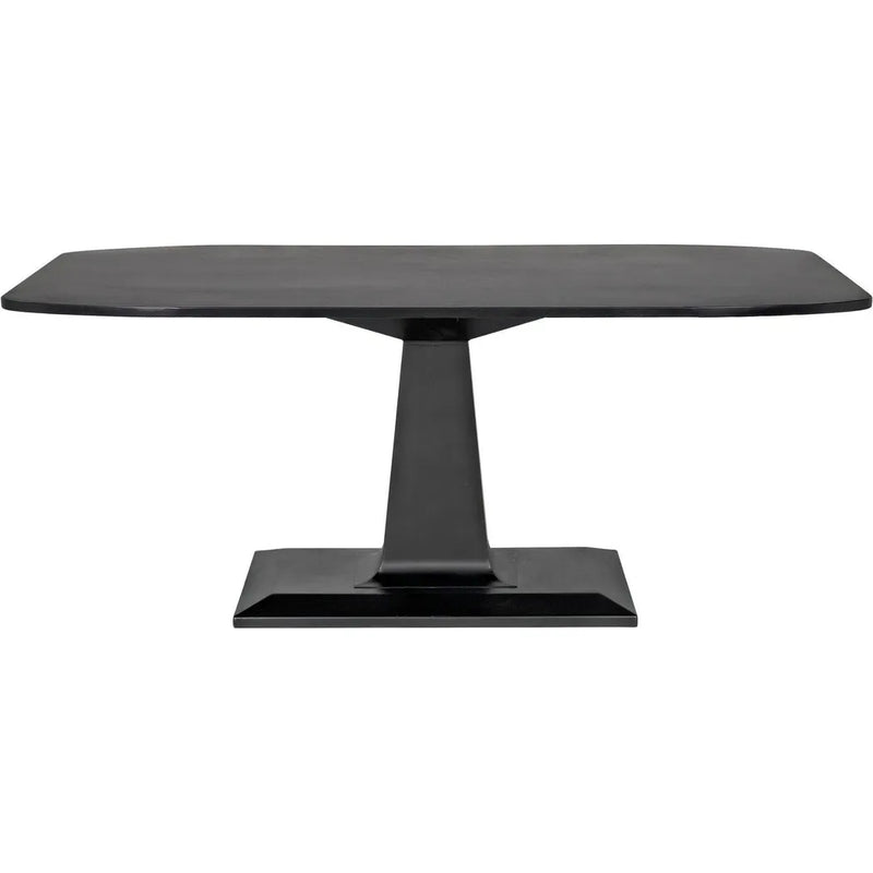 Amboss Black Steel Rectangle Dining Table Dining Tables LOOMLAN By Noir