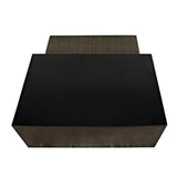 Amboss Coffee Table, Black Metal, Aged Brass Finish Coffee Tables LOOMLAN By Noir