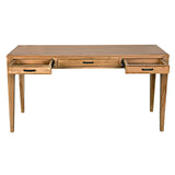 Ambrose Desk, Bleached Teak Home Office Desks LOOMLAN By Noir