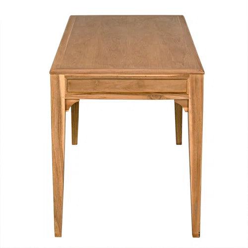 Ambrose Desk, Bleached Teak Home Office Desks LOOMLAN By Noir