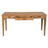 Ambrose Desk, Bleached Teak Home Office Desks LOOMLAN By Noir