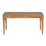 Ambrose Desk, Bleached Teak Home Office Desks LOOMLAN By Noir