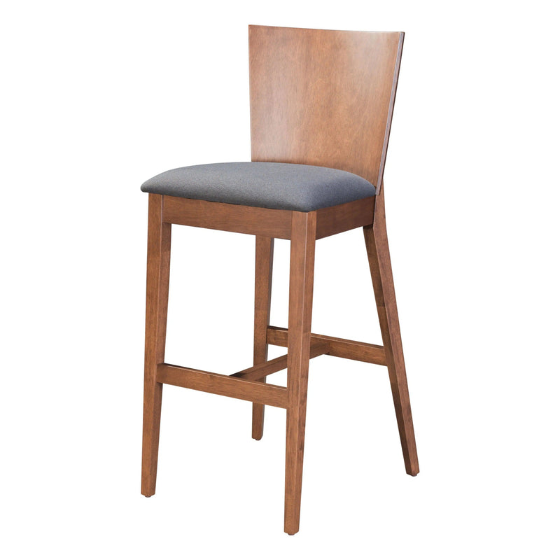 Ambrose Polyester Upholstered Bar Chair (Set of 2) Bar Stools LOOMLAN By Zuo Modern