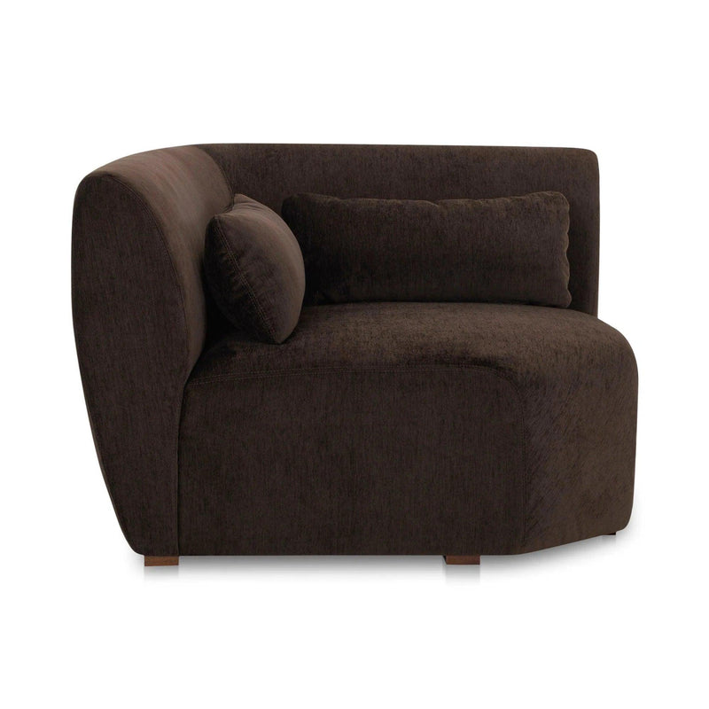 Amelia Polyester Upholstered Corner Chair Modular Sofas LOOMLAN By Moe's Home