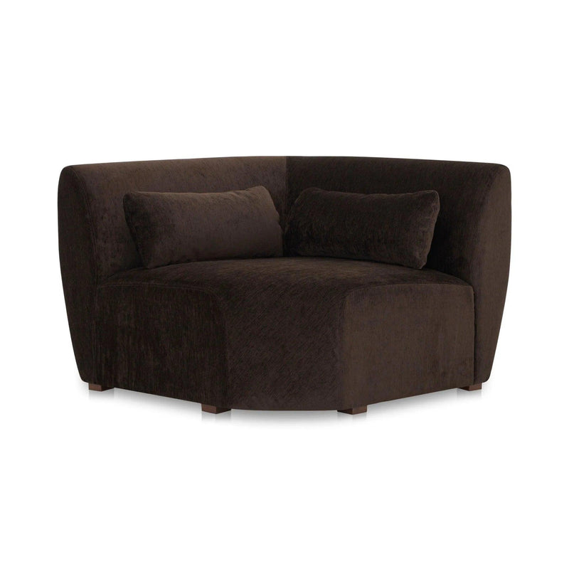 Amelia Polyester Upholstered Corner Chair Modular Sofas LOOMLAN By Moe's Home