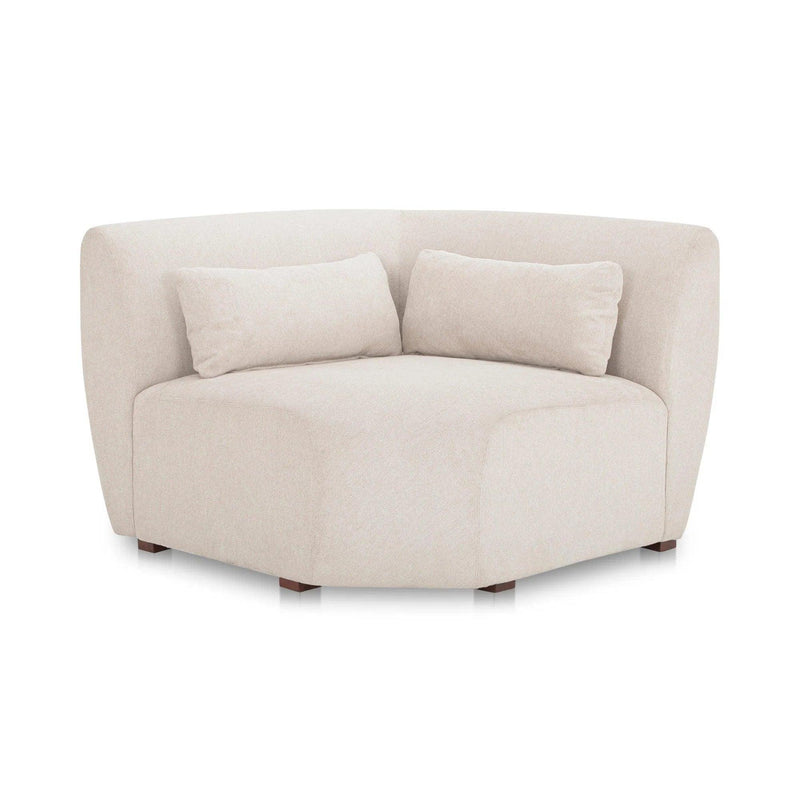 Amelia Polyester Upholstered Corner Chair Modular Sofas LOOMLAN By Moe's Home