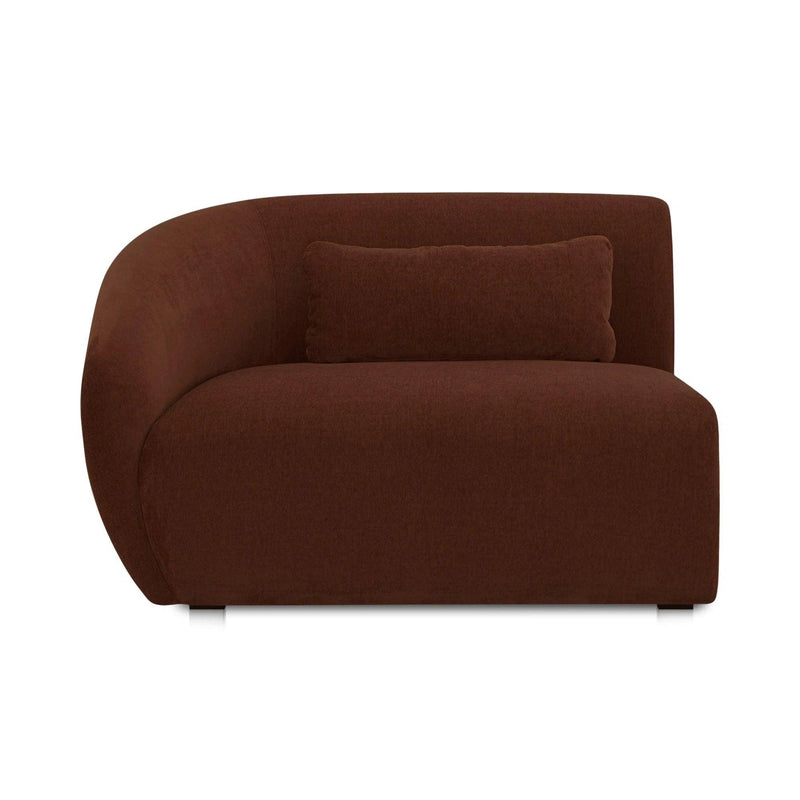 Amelia Polyester Upholstered Left Arm Facing Chair Modular Sofas LOOMLAN By Moe's Home