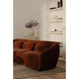 Amelia Polyester Upholstered Left Arm Facing Chair Modular Sofas LOOMLAN By Moe's Home