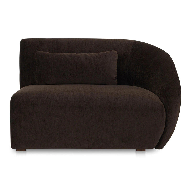 Amelia Polyester Upholstered Right Arm Facing Chair Modular Sofas LOOMLAN By Moe's Home