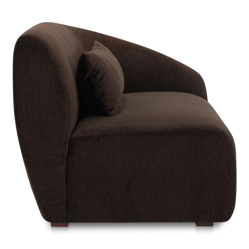 Amelia Polyester Upholstered Right Arm Facing Chair Modular Sofas LOOMLAN By Moe's Home