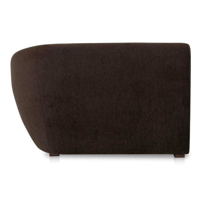 Amelia Polyester Upholstered Right Arm Facing Chair Modular Sofas LOOMLAN By Moe's Home