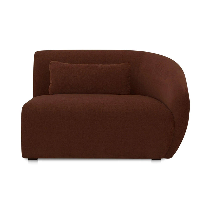 Amelia Polyester Upholstered Right Arm Facing Chair Modular Sofas LOOMLAN By Moe's Home