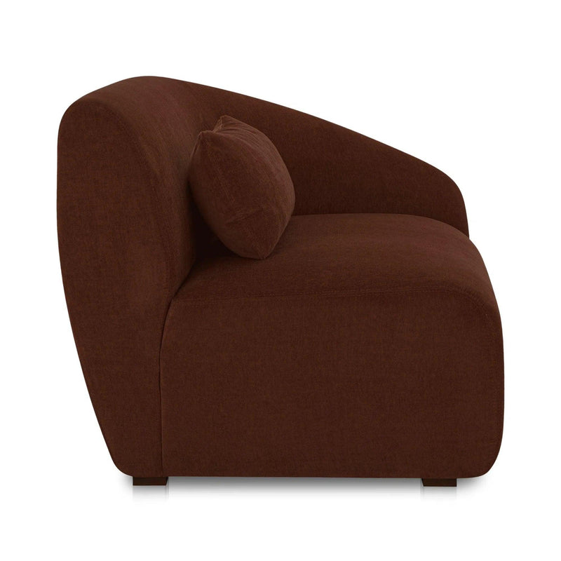 Amelia Polyester Upholstered Right Arm Facing Chair Modular Sofas LOOMLAN By Moe's Home