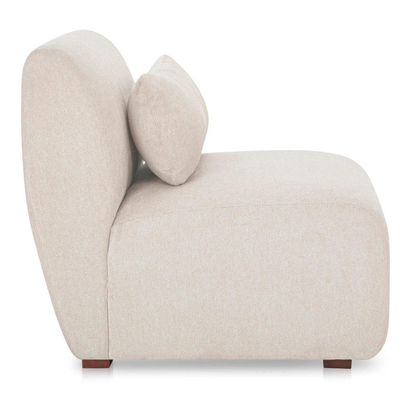 Amelia Polyester Upholstered Slipper Chair Modular Sofas LOOMLAN By Moe's Home