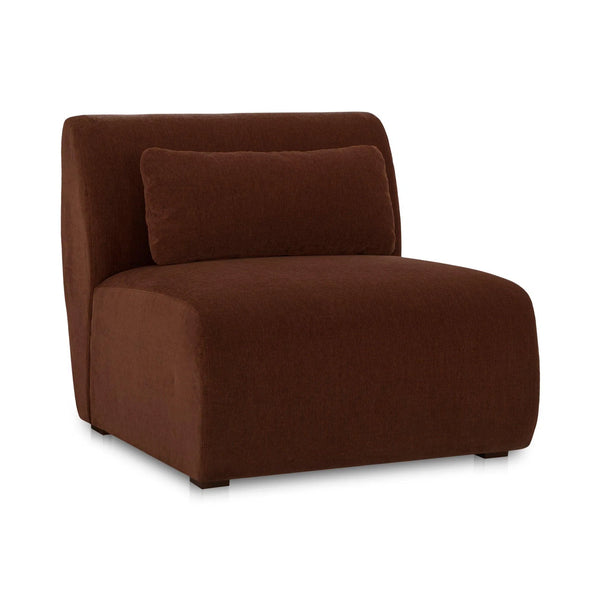 Amelia Polyester Upholstered Slipper Chair Modular Sofas LOOMLAN By Moe's Home