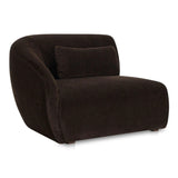 Amelia Wood Brown Left Arm Facing Chair Modular Sofas LOOMLAN By Moe's Home