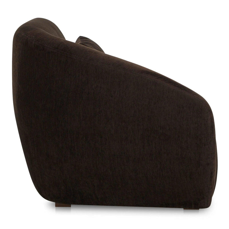 Amelia Wood Brown Left Arm Facing Chair Modular Sofas LOOMLAN By Moe's Home