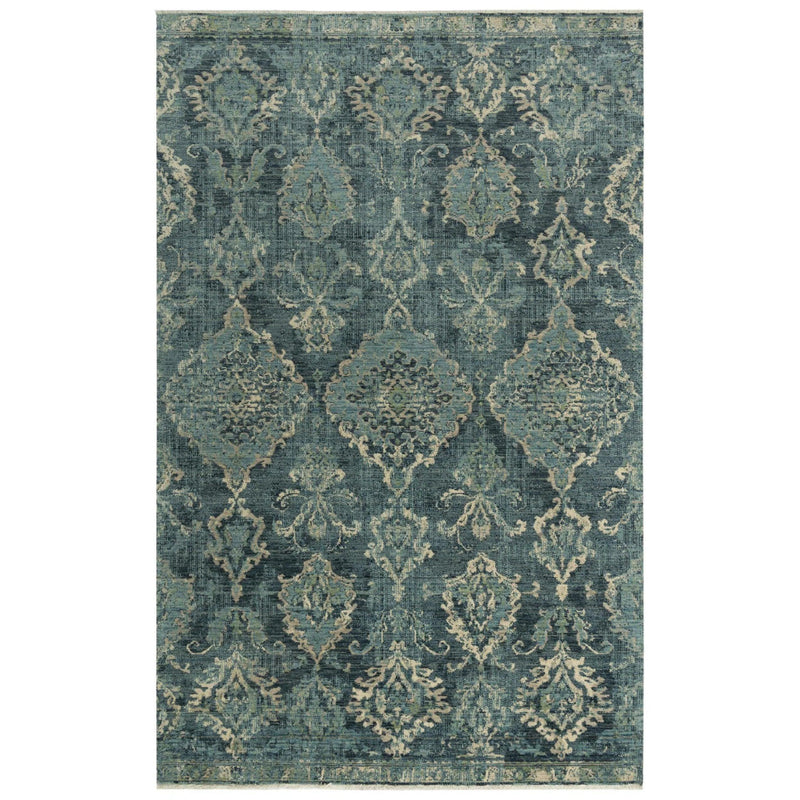 Amen Medallion Blue/ Beige Large Area Rugs For Living Room Area Rugs LOOMLAN By LOOMLAN