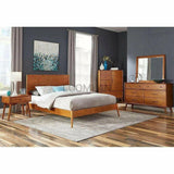 American Modern 24" Mitred Solid Wood Nightstand in Cinnamon Nightstands LOOMLAN By Sunny D