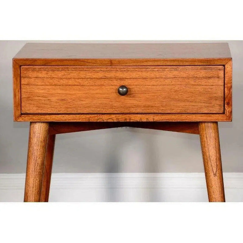 American Modern 24" Mitred Solid Wood Nightstand in Cinnamon Nightstands LOOMLAN By Sunny D