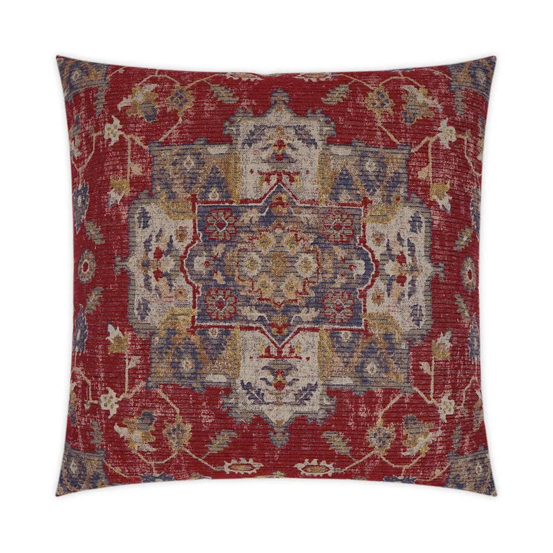 Amici Cinnabar Global Red Large Throw Pillow With Insert Throw Pillows LOOMLAN By D.V. Kap