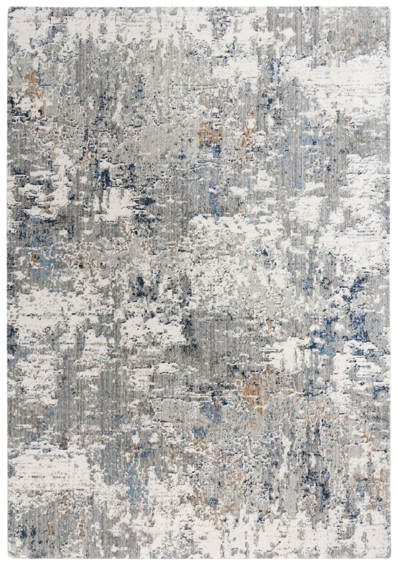 Amin Abstract Gray/ Blue Large Area Rugs For Living Room Area Rugs LOOMLAN By LOOMLAN