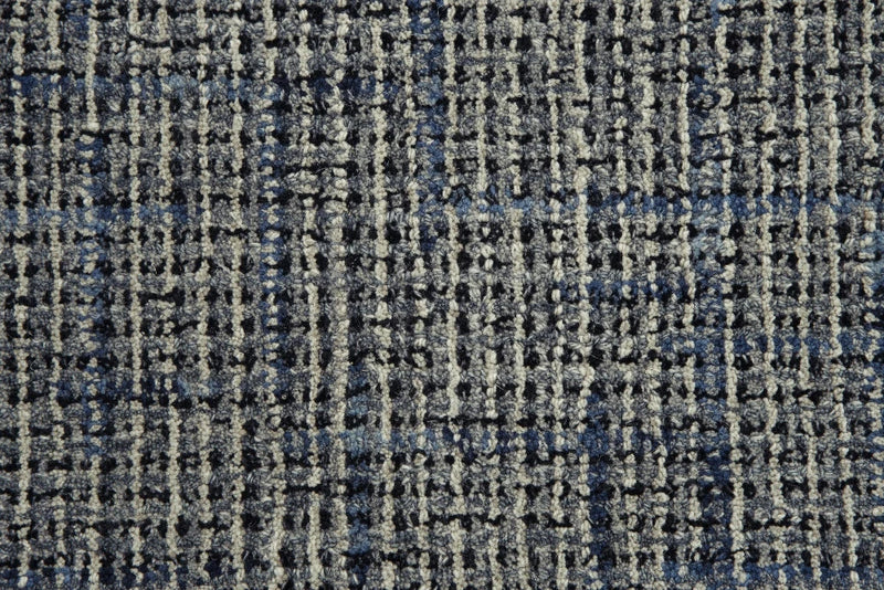 Amna Checkered Blue Area Rugs For Living Room Area Rugs LOOMLAN By LOOMLAN