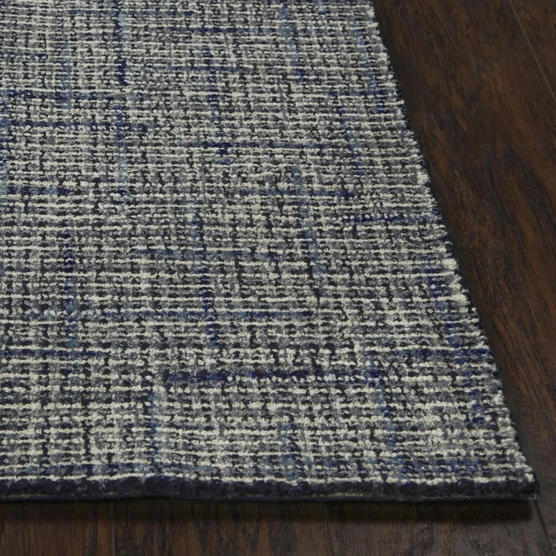 Amna Checkered Blue Area Rugs For Living Room Area Rugs LOOMLAN By LOOMLAN