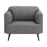 Amsterdam Arm Chair Dark Gray Club Chairs LOOMLAN By Zuo Modern