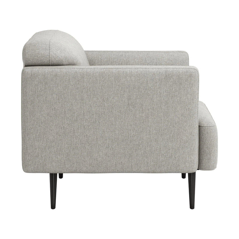 Amsterdam Arm Chair Light Gray in Polyester Club Chairs LOOMLAN By Zuo Modern