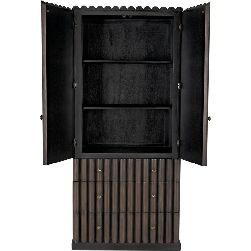 Amunet Hutch Bookcase Armoire Cabinet Bookcases LOOMLAN By Noir