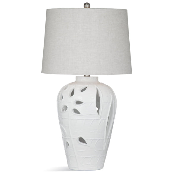 Amur Polyresin White Table Lamp Table Lamps LOOMLAN By Bassett Mirror