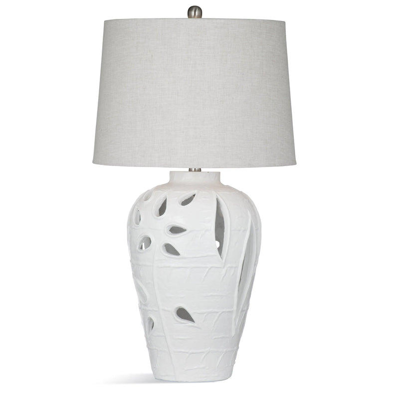 Amur Polyresin White Table Lamp Table Lamps LOOMLAN By Bassett Mirror