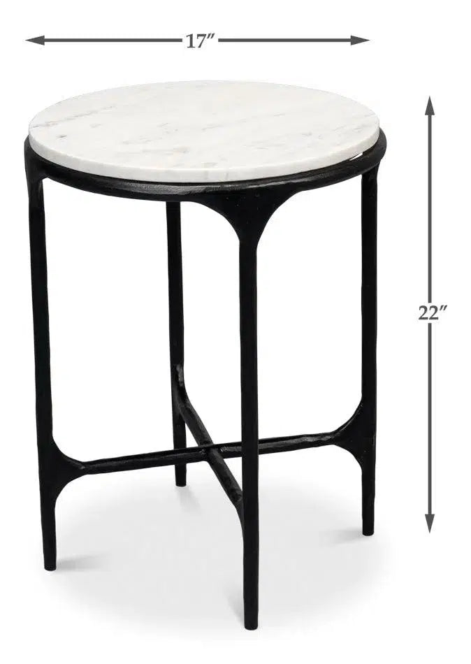 Anapa Round End Table Side Tables LOOMLAN By Sarreid