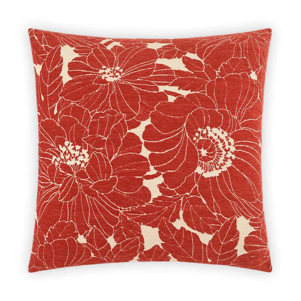 Anathallo Berry Red Throw Pillow With Insert Throw Pillows LOOMLAN By D.V. Kap