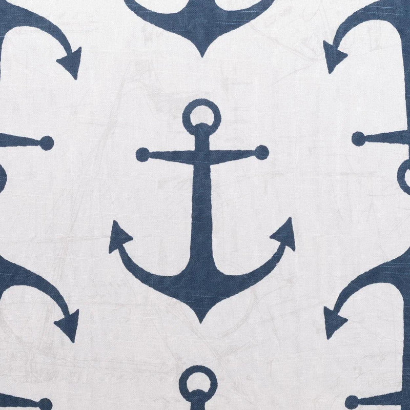 Anchors Navy Blue Throw Pillow With Insert Throw Pillows LOOMLAN By D.V. Kap