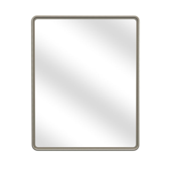 Andes Metal Silver Vertical Wall Mirror Wall Mirrors LOOMLAN By Bassett Mirror