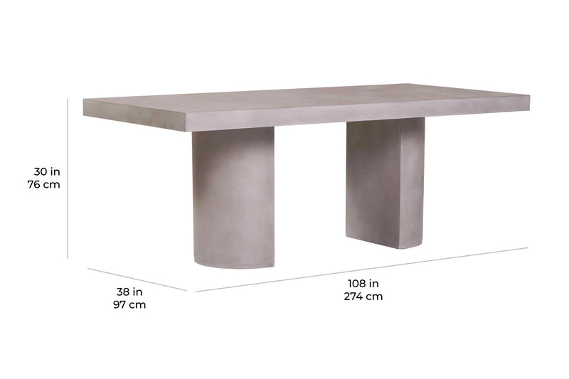 Andoo Dining Table - Slate Gray Outdoor Dining Table Outdoor Dining Tables LOOMLAN By Seasonal Living