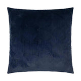 Angelou Indigo Solid Circular Dots Faux Fur Navy Large Throw Pillow With Insert Throw Pillows LOOMLAN By D.V. Kap