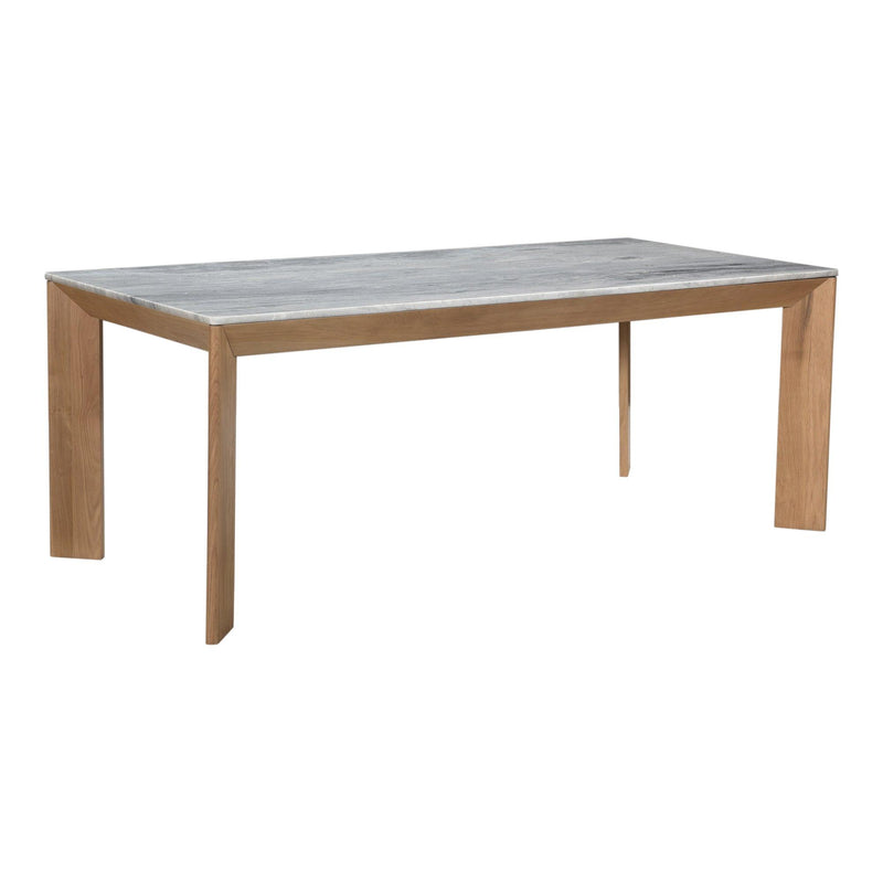 Angle Marble and Wood Rectangular Dining Table Dining Tables LOOMLAN By Moe's Home