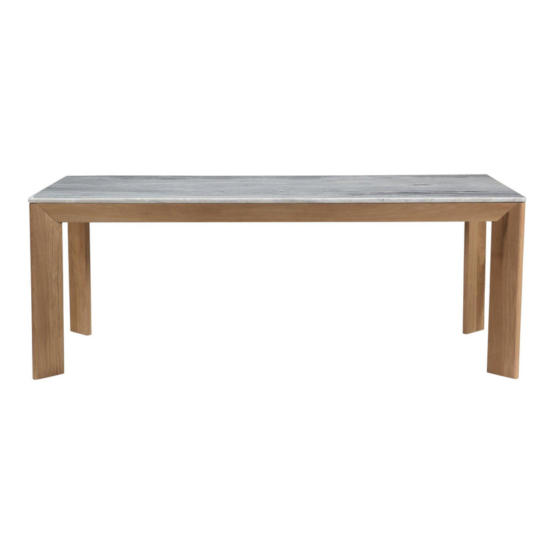 Angle Marble and Wood Rectangular Dining Table Dining Tables LOOMLAN By Moe's Home