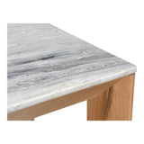 Angle Marble and Wood Rectangular Dining Table Dining Tables LOOMLAN By Moe's Home